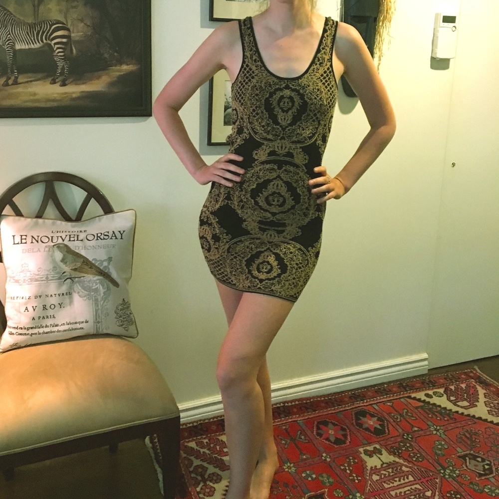 Ronny Komo Baroque Style mini dress